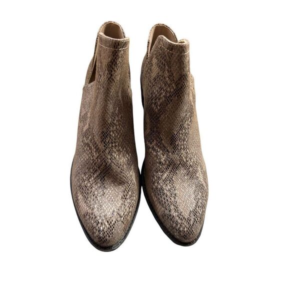 Volatile Snake print cut out booties 7.5 boho animal print - Picture 1 of 7